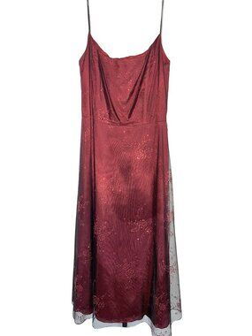 Vintage Jessica Howard Red Floral Ball Gown Size 10